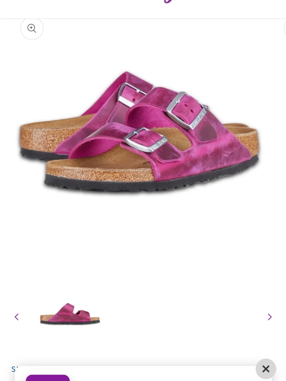 Birkenstock Arizona Oiled Leather Festival Fuchsia 40 US 9 - Picture 3 of 5